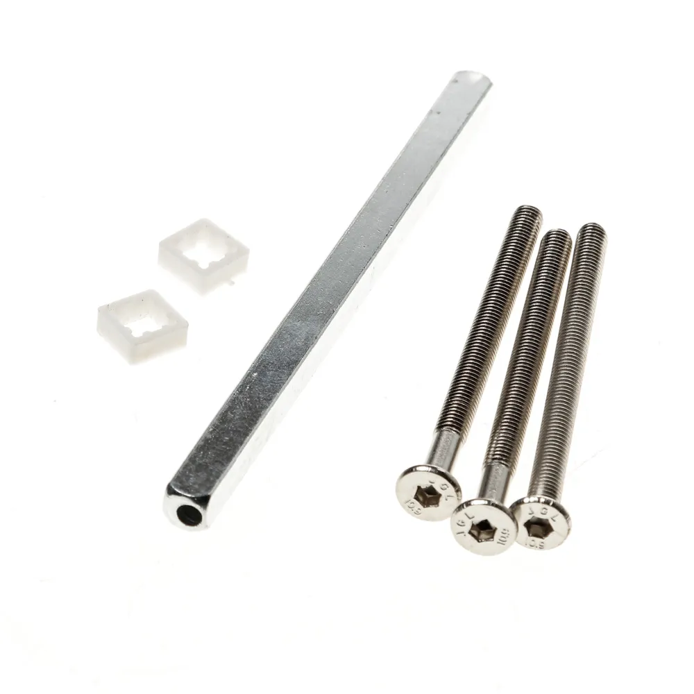 Bevestigingsset voor veilgheidsgarnituur, kruk/kruk, van 50mm breed, tbv deurdikte 66-74mm