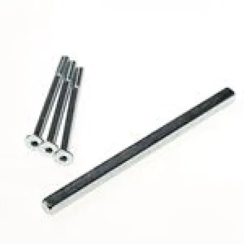 Bevestigingsset voor veilgheidsgarnituur, kruk/kruk, van 50mm breed, tbv deurdikte 66-74mm