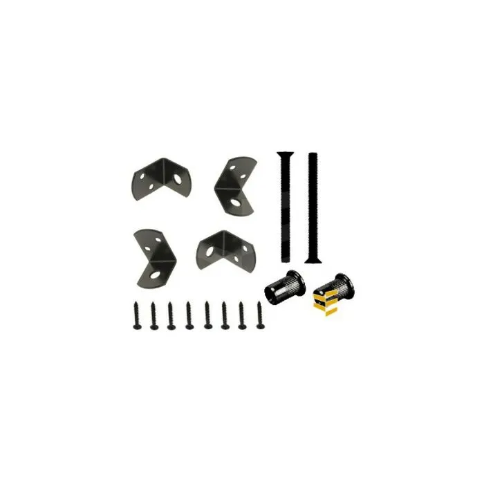 L-Beslag tbv betonpalen zwart (set 4 st)